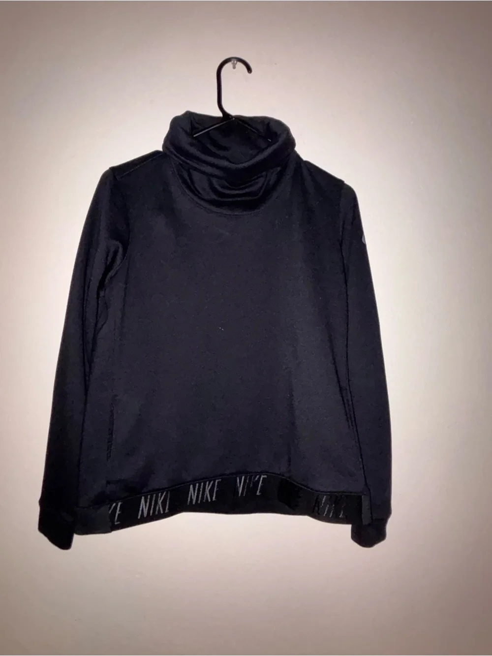 Nike Black Logo-Band Turtleneck Pullover